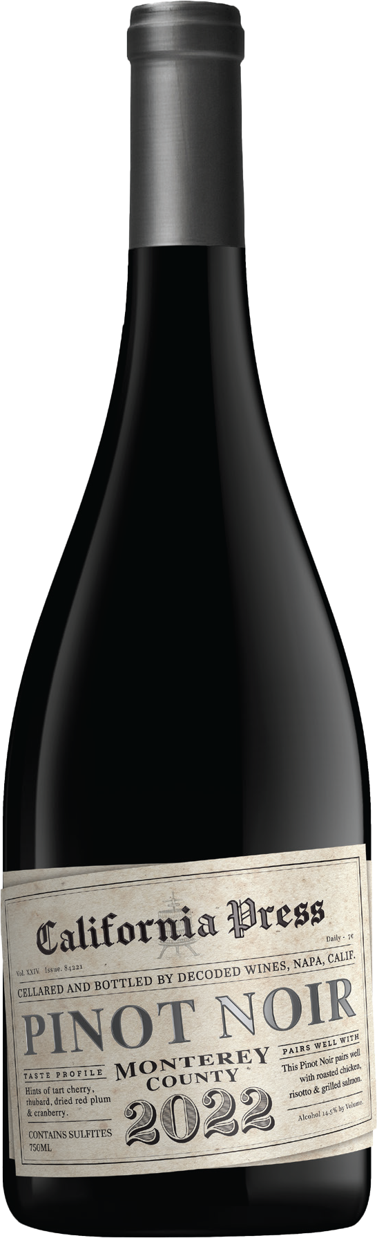 2022 California Press Pinot Noir — Navigator Wine Collection